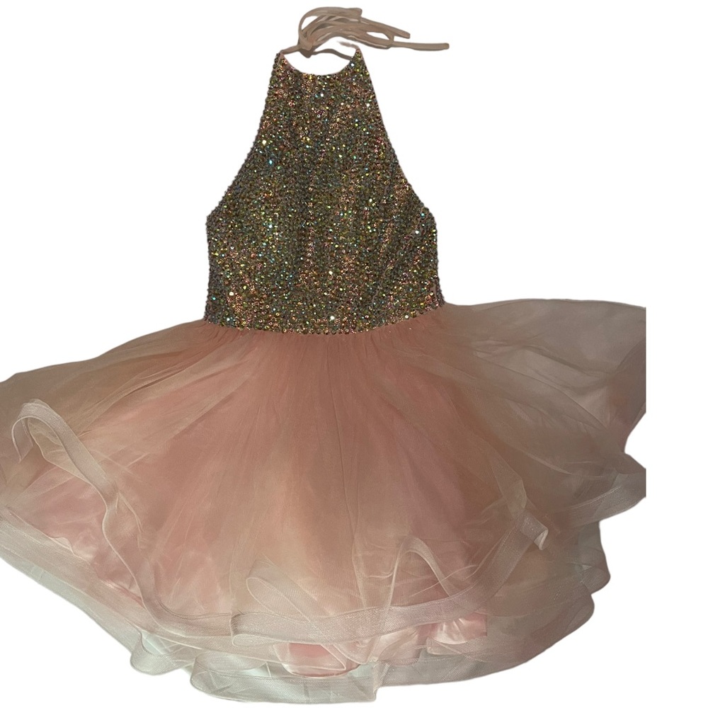 Blush Halter Pink Cocktail Dress Size 8